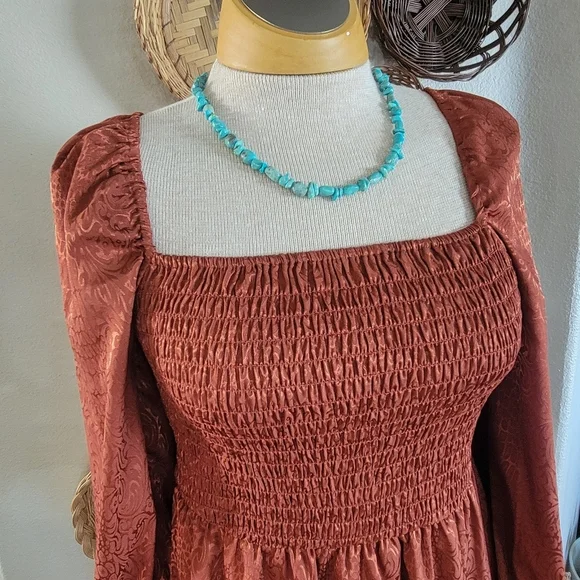 Wrangler Retro Long Sleeve Smocked Dress – Size Small - Picture 2 of 7